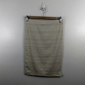 girls Cream & White Pencil Skirt